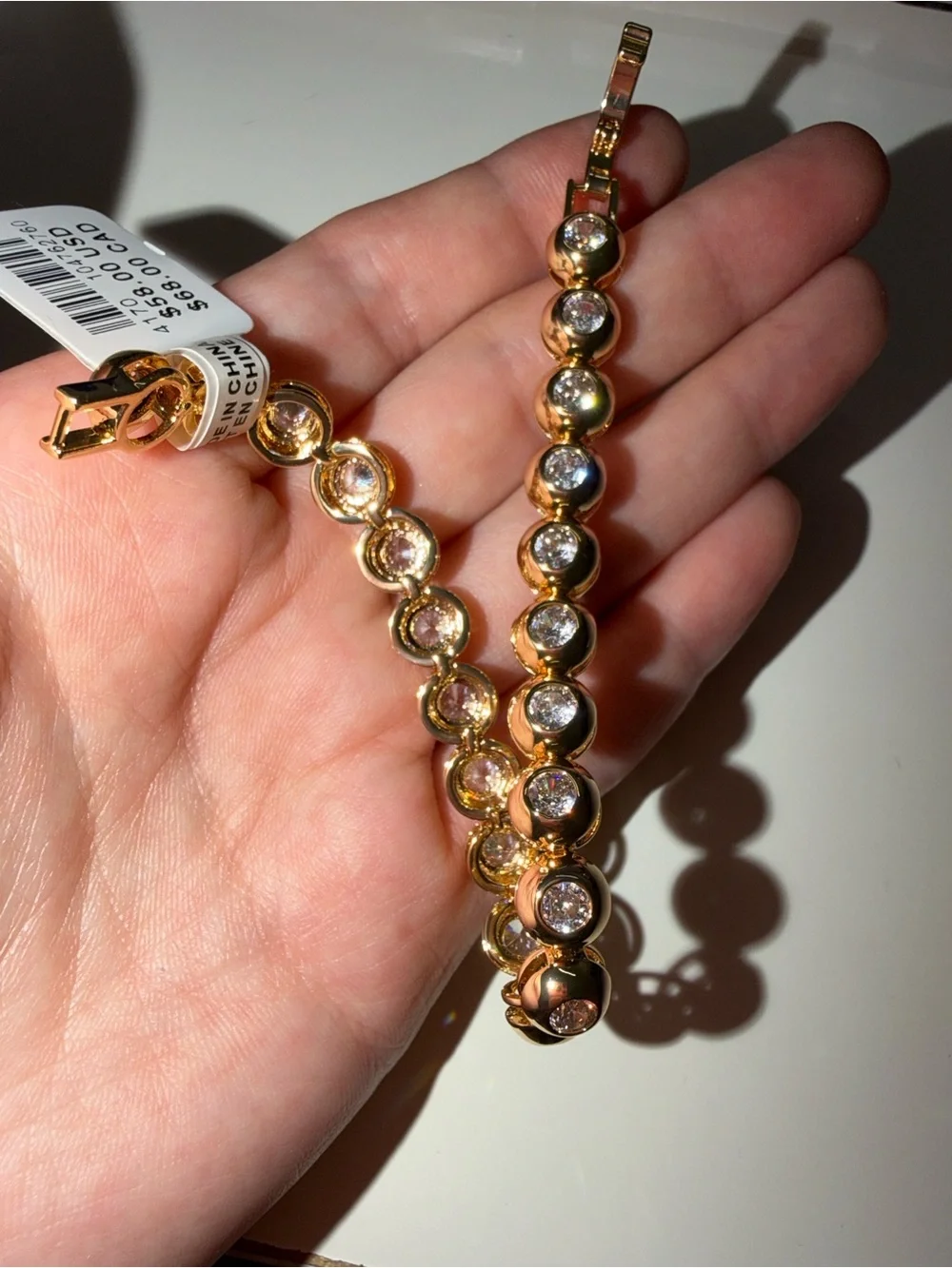 Crystal tennis bracelet